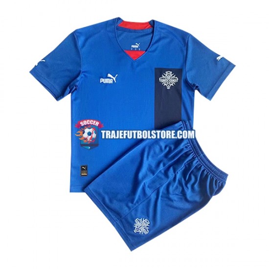 Camiseta 1ª Islandia Niño 2022 Manga Corta