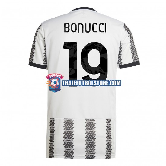 Camiseta 1ª Juventus Bonucci 19 Hombre 2022-2023 Manga Corta