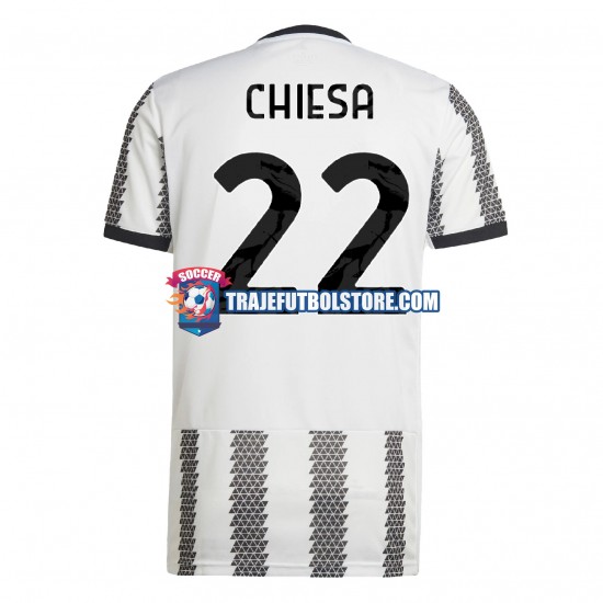 Camiseta 1ª Juventus Chiesa 22 Hombre 2022-2023 Manga Corta
