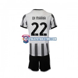 Camiseta 1ª Juventus Di Maria 22 Niño 2022-2023 Manga Corta