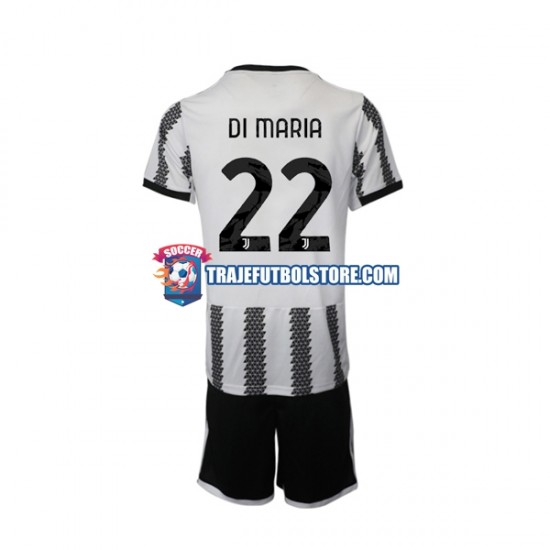 Camiseta 1ª Juventus Di Maria 22 Niño 2022-2023 Manga Corta