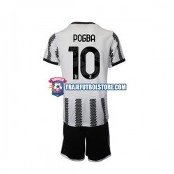 Camiseta 1ª Juventus Pogba 10 Niño 2022-2023 Manga Corta