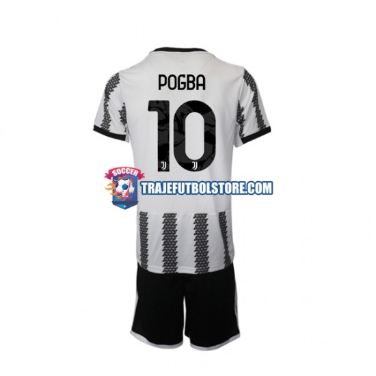 Camiseta 1ª Juventus Pogba 10 Niño 2022-2023 Manga Corta