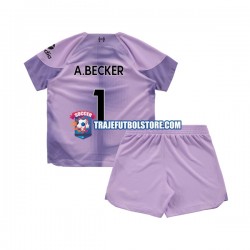 Camiseta 1ª Liverpool Alisson Becker 1 Portero Niño 2022-2023 Manga Corta