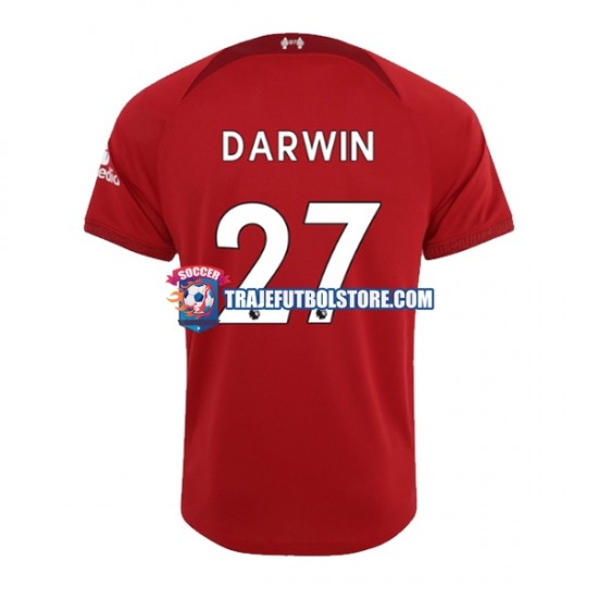 Camiseta 1ª Liverpool Darwin Nunez 27 Hombre 2022-2023 Manga Corta