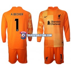 Camiseta 4ª Liverpool A.BECKER 1 Portero Niño 2021-2022 ML