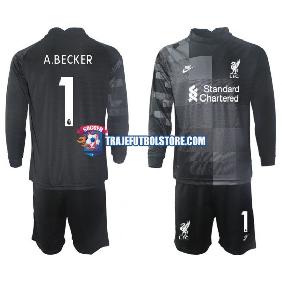 Camiseta 3ª Liverpool A.BECKER 1 Portero Niño 2021-2022 ML