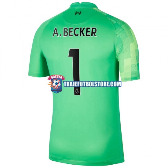 Camiseta 1ª Liverpool A.Becker 1 Portero Hombre 2021-2022 Manga Corta