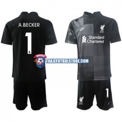 Camiseta 3ª Liverpool Alisson Becker 1 Portero Niño 2021-2022 Manga Corta
