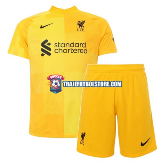 Camiseta 2ª Liverpool Portero Niño 2021-2022 Manga Corta