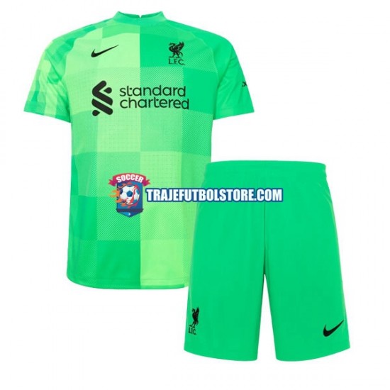 Camiseta 1ª Liverpool Portero Niño 2021-2022 Manga Corta