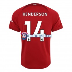 Camiseta 1ª Liverpool Henderson 14 Hombre 2022-2023 Manga Corta