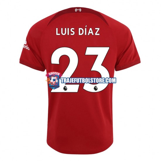 Camiseta 1ª Liverpool Luis Diaz 23 Hombre 2022-2023 Manga Corta