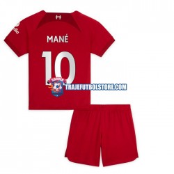 Camiseta 1ª Liverpool Mane 10 Niño 2022-2023 Manga Corta