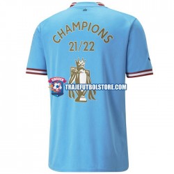 Camiseta 1ª Manchester City Champions Hombre 2022-2023 Manga Corta