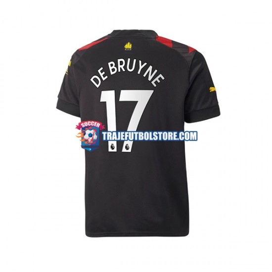 Camiseta 2ª Manchester City De Bruyne 17 Hombre 2022-2023 Manga Corta