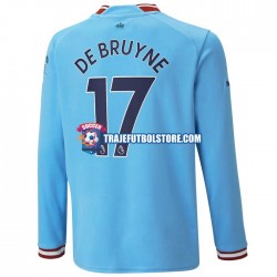 Camiseta 1ª Manchester City De Bruyne 17 Hombre 2022-2023 ML