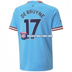Camiseta 1ª Manchester City De Bruyne 17 Hombre 2022-2023 Manga Corta