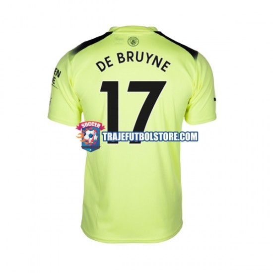 Camiseta 3ª Manchester City De Bruyne 17 Hombre 2022-2023 Manga Corta
