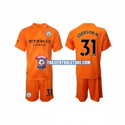 Camiseta 3ª Manchester City Ederson M. 31 Portero Niño 2022-2023 Manga Corta