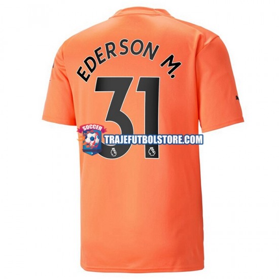 Camiseta 3ª Manchester City Ederson M. 31 Portero Hombre 2022-2023 Manga Corta