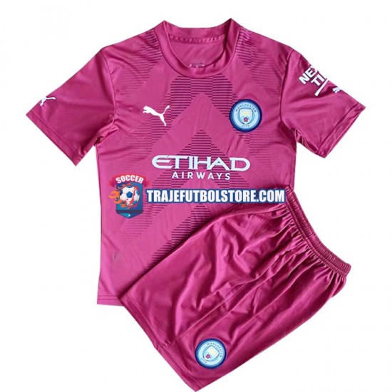Camiseta 1ª Manchester City Portero Niño 2022-2023 Manga Corta
