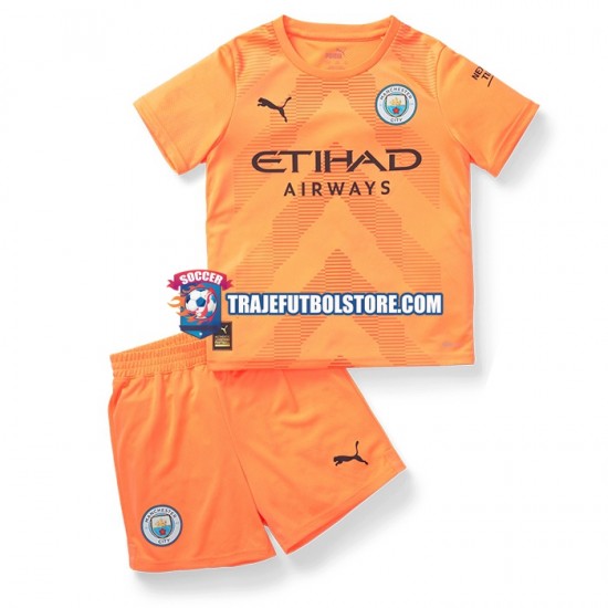 Camiseta 3ª Manchester City Portero Niño 2022-2023 Manga Corta
