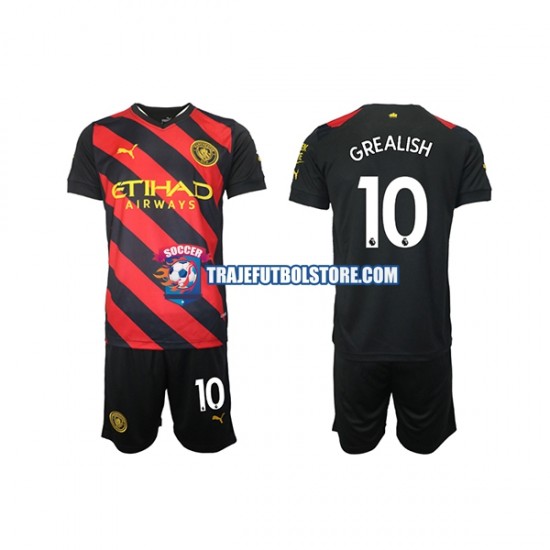 Camiseta 2ª Manchester City Grealish 10 Niño 2022-2023 Manga Corta