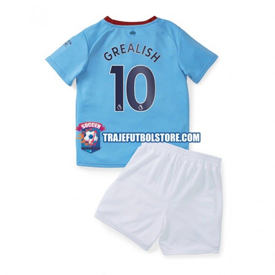 Camiseta 1ª Manchester City Grealish 10 Niño 2022-2023 Manga Corta