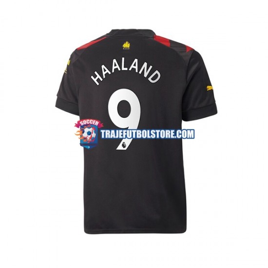 Camiseta 2ª Manchester City Haaland 9 Hombre 2022-2023 Manga Corta