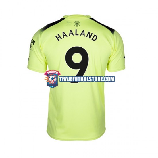 Camiseta 3ª Manchester City Haaland 9 Hombre 2022-2023 Manga Corta