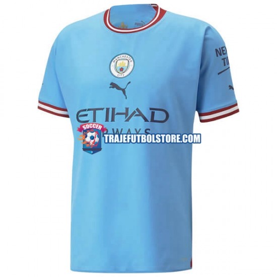Camiseta 1ª Manchester City Hombre 2022-2023 Manga Corta