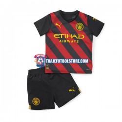 Camiseta 2ª Manchester City Niño 2022-2023 Manga Corta