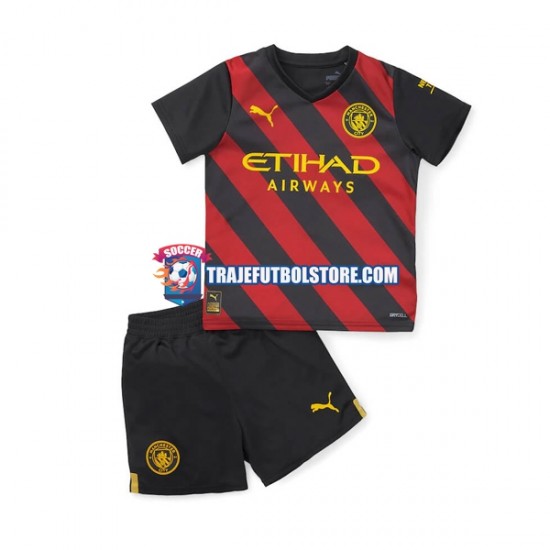 Camiseta 2ª Manchester City Niño 2022-2023 Manga Corta