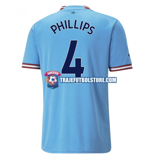Camiseta 1ª Manchester City PHILLIPS 4 Hombre 2022-2023 Manga Corta