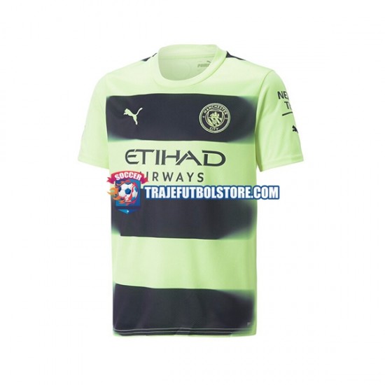 Camiseta 3ª Manchester City Hombre 2022-2023 Manga Corta