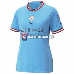 Camiseta 1ª Manchester City Mujer 2022-2023 Manga Corta