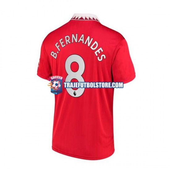 Camiseta 1ª Manchester United Bruno Fernandes 8 Hombre 2022-2023 Manga Corta