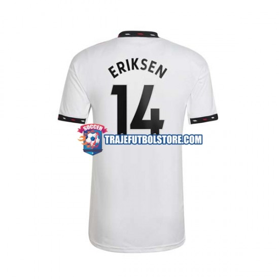 Camiseta 2ª Manchester United Christian Eriksen 14 Hombre 2022-2023 Manga Corta