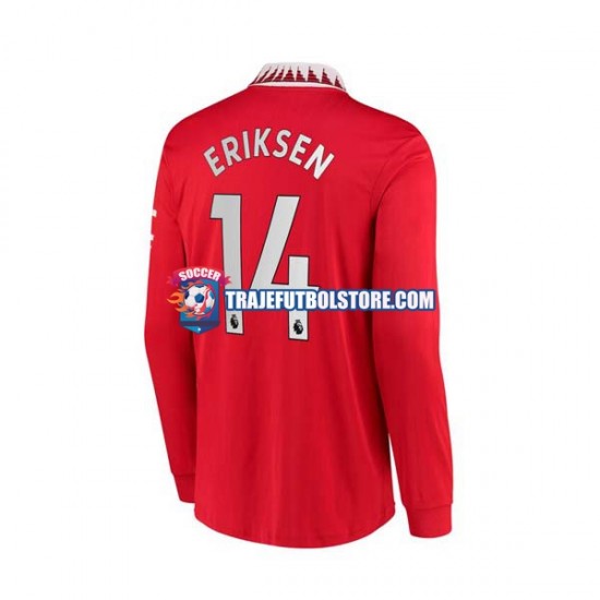 Camiseta 1ª Manchester United Christian Eriksen 14 Hombre 2022-2023 ML