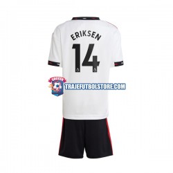 Camiseta 2ª Manchester United Christian Eriksen 14 Niño 2022-2023 Manga Corta