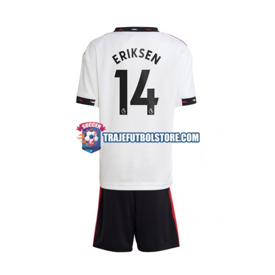 Camiseta 2ª Manchester United Christian Eriksen 14 Niño 2022-2023 Manga Corta