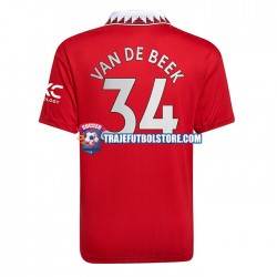 Camiseta 1ª Manchester United Donny van de Beek 34 Hombre 2022-2023 Manga Corta