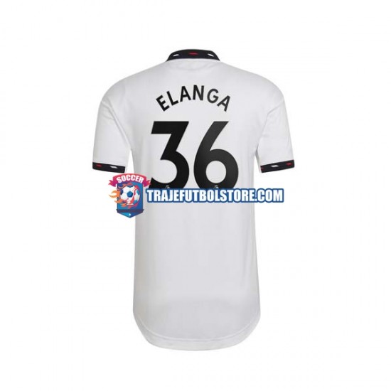 Camiseta 2ª Manchester United Elanga 36 Hombre 2022-2023 Manga Corta