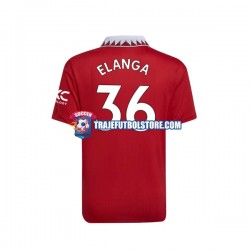 Camiseta 1ª Manchester United Elanga 36 Hombre 2022-2023 Manga Corta