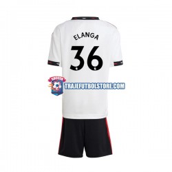 Camiseta 2ª Manchester United Elanga 36 Niño 2022-2023 Manga Corta