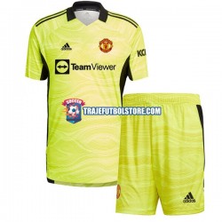 Camiseta 1ª Manchester United Portero Niño 2021-2022 Manga Corta