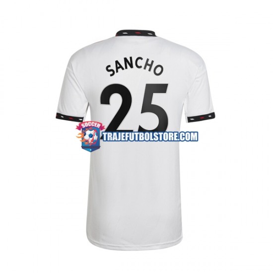 Camiseta 2ª Manchester United Jadon Sancho 25 Hombre 2022-2023 Manga Corta