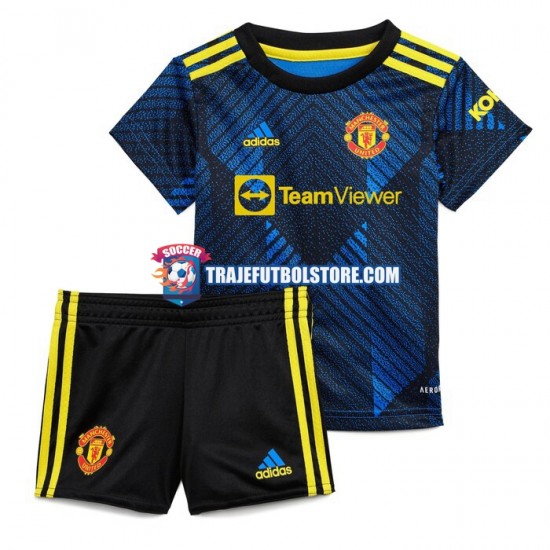 Camiseta 3ª Manchester United Niño 2021-2022 Manga Corta