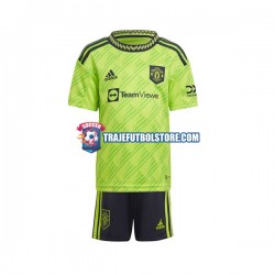 Camiseta 3ª Manchester United Niño 2022-2023 Manga Corta
